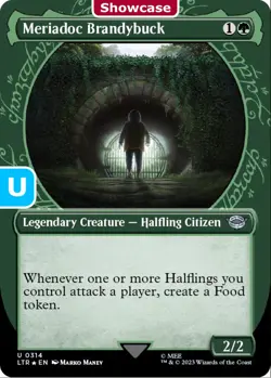 MTG Meriadoc Brandybuck Lord of the Rings Uncommon Legendary Creature NM - Image 1