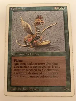 MTG MP Cockatrice Revised 3rd Edition Regular Rare - Image 1
