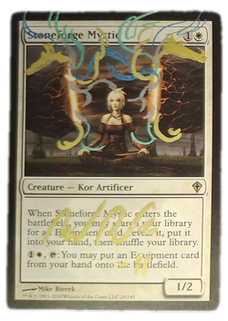 Stoneforge Mystic x1 Signed and Altered Mike Bierek Worldwake Signed/Autographed - Image 1