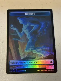 mtg foil token Illusion // Hydra, 006/009, Zendikar Rising, unplayed - Image 1