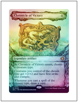 1x Chronicle of Victory, Showcase Foil, Lorwyn Eclipsed, Magic MTG NM - Image 1