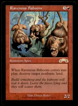 Ravenous Baboons LP Light Play Exodus MTG [6739] - Image 1