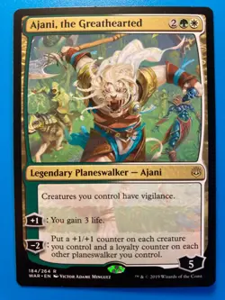 MTG 1x Ajani, the Greathearted # 184 War of the Spark Magic the Gathering x1 NM - Image 1