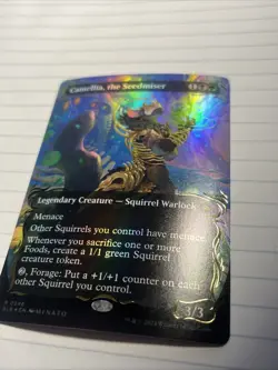 Camellia, the Seedmiser (Borderless) (Raised Foil) Bloomburrow Foil - Image 2