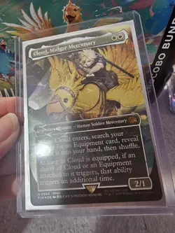 Cloud Midgar Mercenary Chocobo Track Foil Borderless Mtg NM - Image 4