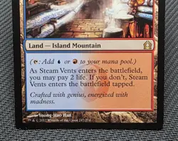 MTG Steam Vents- DAMAGED/INKED -Return to Ravnica Magic the Gathering Card # 247 - Image 4