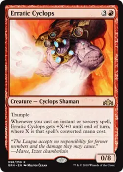x1 Erratic Cyclops - Foil R MTG Guilds of Ravnica M/NM, English - Image 1