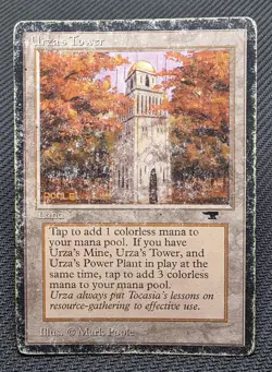 MTG Urza's Tower (Forest)- DAMAGED -Antiquities Magic the Gathering Card - Image 1