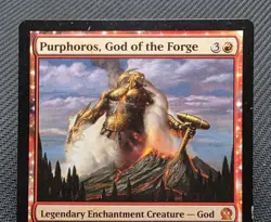 MTG Purphoros, God of the Forge- Signed -Theros Magic the Gathering Card # 135 - Image 3