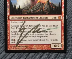 MTG Purphoros, God of the Forge- Signed -Theros Magic the Gathering Card # 135 - Image 4
