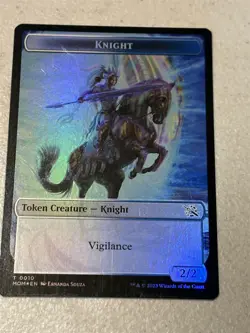 mtg foil token Knight // Phyrexian Myr, 0010/0007, March of the Machines - Image 1