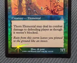 MTG FOIL Thorn Elemental- Signed - Urza's Destiny Magic the Gathering Card # 123 - Image 4