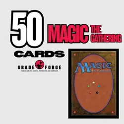 MTG 50 card random Bulk lot (30 commons, 15 uncommons, 4 rares, 1 holo) - Image 1