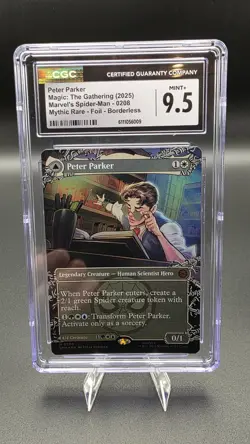 MTG Magic Peter Parker (0208) (Borderless) Marvel's Spider-Man Foil CGC 9.5 - Image 1