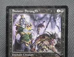 MTG Sinister Strength- Signed -Planeshift Magic the Gathering Card # 054 - Image 3