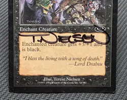 MTG Sinister Strength- Signed -Planeshift Magic the Gathering Card # 054 - Image 4
