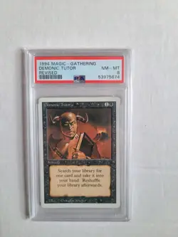 MTG Demonic Tutor PSA 8 NM-MT Revised 1994 English Iconic Vintage Magic Card! - Image 3