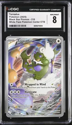 Tornadus Pokemon Center Exclusive White Flare ETB Promo CGC 8 - Image 1