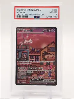 MEW EX 2023 POKEMON S&V PROMO 151 ULTRA PREMIUM COLLECTION B #053 PSA 8 Q0004 - Image 1