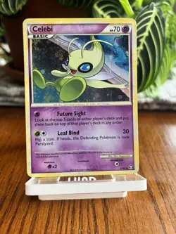 Celebi 3/102 Holo Rare HGSS Triumphant Pokemon Card SWIRL - Image 1