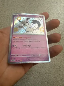 Pokemon TCG Scarlet & Violet Paldean Fates Shiny Mimikyu PAF 160/091 NM CLEAN - Image 3