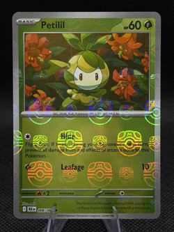 Pokemon TCG Petilil (Master Ball Pattern) 006/086 Sv: Black Bolt Holo NM - Image 1