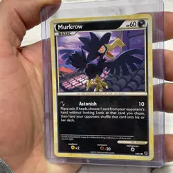 2010 Pokemon 58/90 Murkrow Non Holo Undaunted English Regular NM Near Mint Card - Image 2