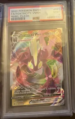 2020 Pokemon SWSH FA/Toxtricity VMax Rebel Clash #071 PSA MINT 9 - Image 1