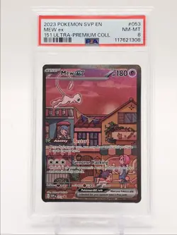 MEW EX 2023 POKEMON S&V PROMO 151 ULTRA PREMIUM COLLECTION A #053 PSA 8 Q0004 - Image 1