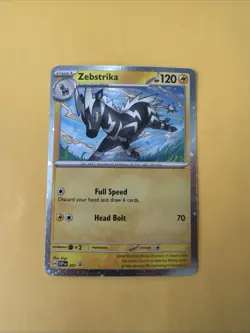 Pokemon TCG Destined Rivals Zebstrika SVP201 201 Black Star Promo English Card - Image 1