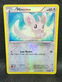 Pokemon Minccino Emerging Powers Reverse Holo 84/98 NM Condition - Image 1