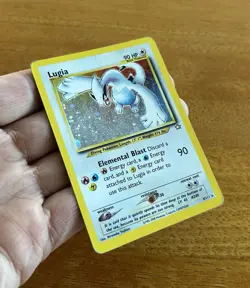2000 POKEMON NEO GENESIS #9/111 LUGIA UNLIMITED HOLO RARE CARD WOTC VINTAGE - Image 2