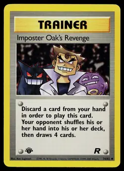 Pokemon Card - Imposter Oak's Revenge Team Rocket 76/82 Uncommon 1st Edition - Image 1