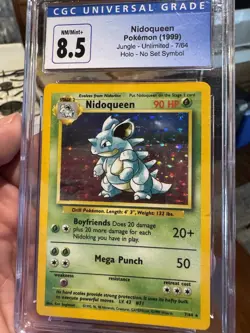 1999 Pokemon Unlimited Jungle No Set Symbol Holo Nidoqueen 7/64 CGC 8.5 PSA BGS - Image 1