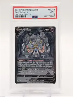 ZACIAN V 2023 POKEMON CROWN ZENITH GALARIAN GALLERY RARE GG48/GG70 PSA 9 Q0004 - Image 1