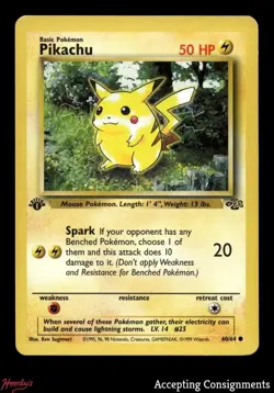 1999 Pokemon Jungle 1st Edition #60 Pikachu C - Image 1
