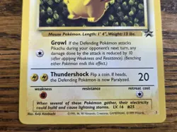 Pokemon Wotc Black Star Promo # 1 Ivy Pikachu **not played ** - Image 3