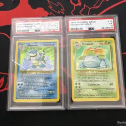 VINTAGE Pokemon BLASTOISE & VENUSAUR GRADED LOT - Image 2