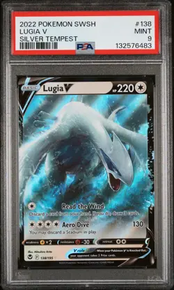 2022 POKEMON SWORD & SHIELD SILVER TEMPEST #138 LUGIA V PSA 9 - Image 1