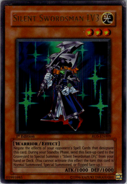 Yugioh Silent Swordsman LV3 - RDS-EN009 - 1st Ed. Ultra Rare - Image 1