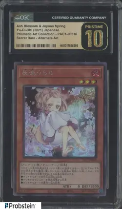 2021 Yu-Gi-Oh! Japanese PAC1-JP016 Alt Art Ash Blossom & Joyous Spring CGC 10 - Image 1