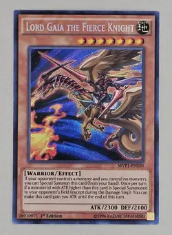 Yugioh Lord Gaia the Fierce Knight MVP1-ENS50 Secret Rare 1st Ed NM - Image 1