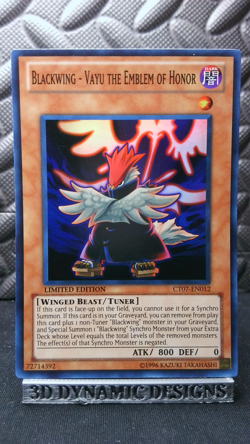 | Yugioh Blackwing - Vayu the Emblem of Honor CT07-EN012 Super 2010 NM 🔥 | - Image 1