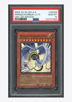 YU-Gi-Oh PSA 10 Winged Kuriboh LV10 UR 2006 CRV-AE005 1ST ED. Asian English - Image 1