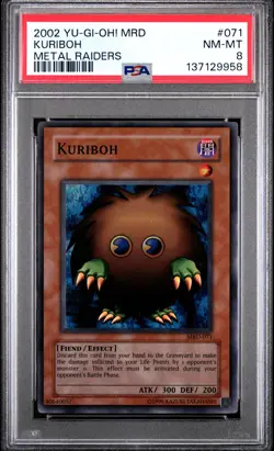 2002 YU-GI-OH! MRD-METAL RAIDERS #071 KURIBOH PSA 8 - Image 1