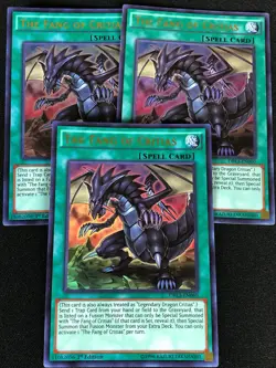 YUGIOH THE FANG OF CRITIAS DRL3-EN060 1ST ULTRA X3 (NM) - Image 1