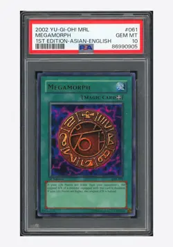YU-Gi-Oh PSA 10 Megamorph Ultra Rare 2002 MRL-061 1ST ED. Asian English - Image 1