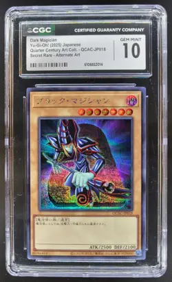 2025 YU-GI-OH! JAPANESE DARK MAGICIAN SECRET RARE ALT ART CGC 10 RC7 - Image 1