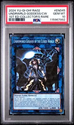2024 YuGiOh! RA02 Underworld Goddess PSA 10 GEM 1st Edition Collector's Rare - Image 1