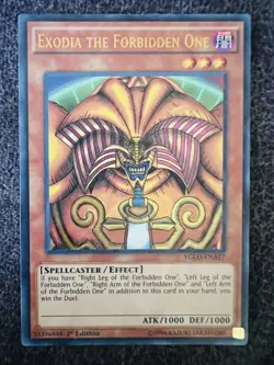Yugioh Exodia the Forbidden One YGLD-ENA17 Ultra Rare 1st Edition NM - Image 1